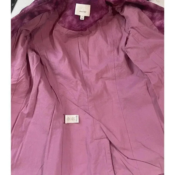 CINQ A SEPT Khloe Blazer 3/4 Sleeve Tie Dye Jacket Womens Size 0 - Picture 13 of 13